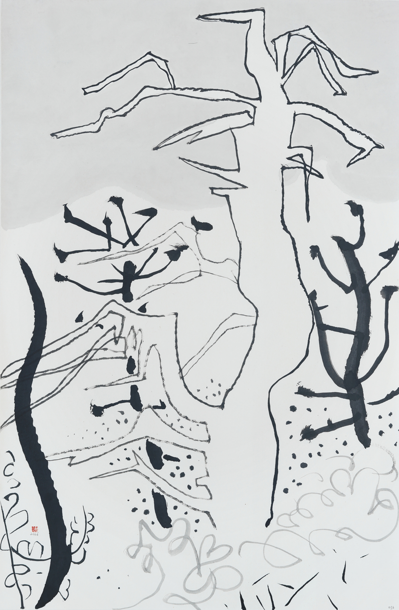 장병언, structure landscape 073, ink_on_paper, painting, 2026